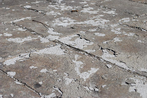 Salt damage on concrete driveway Hamilton